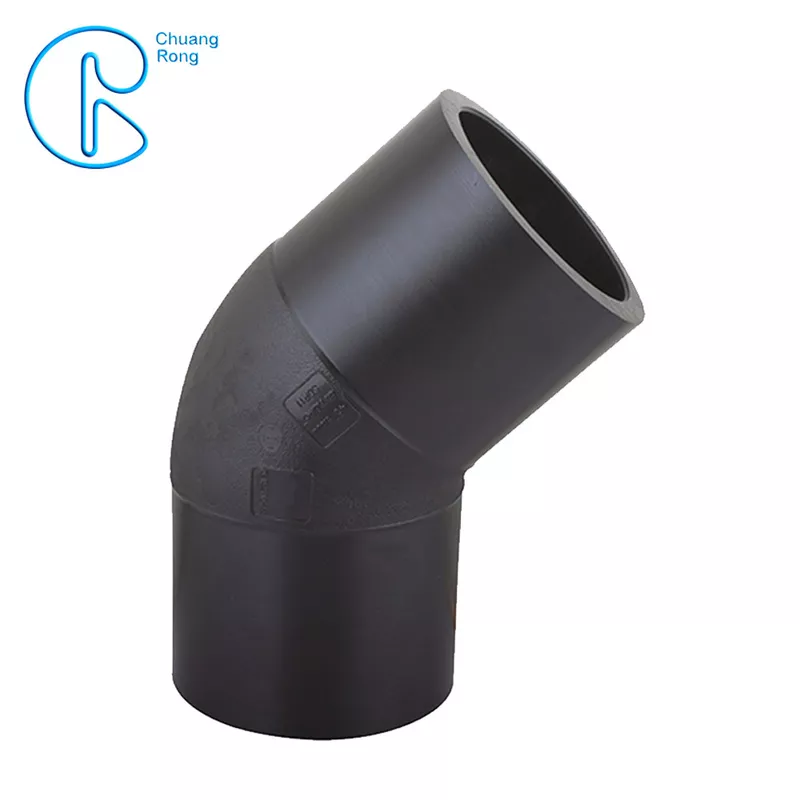 China Wholesale Hdpe Fittings Standard Factory –  HDPE Irrigation Pipe Fittings , Butt Welding HDPE 45 Degree Elbow CE Approved – CHUANGRONG