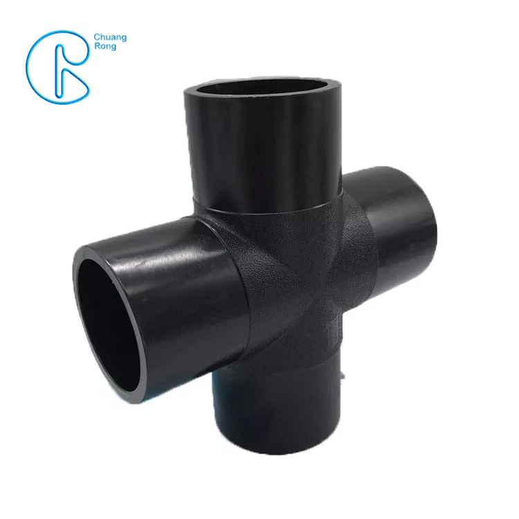 China Wholesale Hdpe Pipe Jointing Factory –  63-355mm Hdpe Fusion Fittings , Hdpe Cross With 4 Way Connection Holes – CHUANGRONG