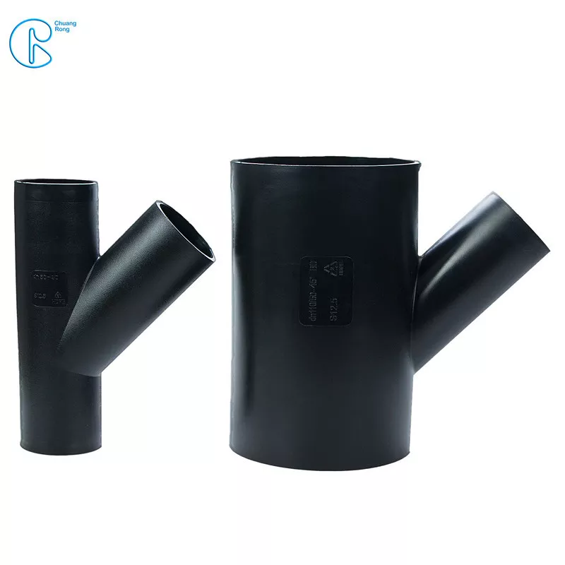 China Wholesale Floor Trap Prices Quotes –  Buttfusion Connection HDPE Drainage Fittings Siphon Y Tee 45 Degree Tee PN6 PE100 – CHUANGRONG