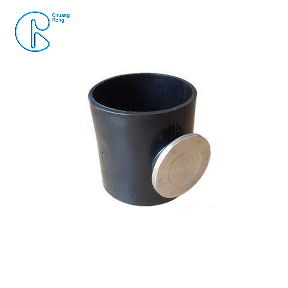China Wholesale Zurn Floor Drain Manufacturers –  PN6 75mm 90mm 110mm 160mm 250mm HDPE Draining Fittings Siphon Tee with SS blind Flange – CHUANGRONG