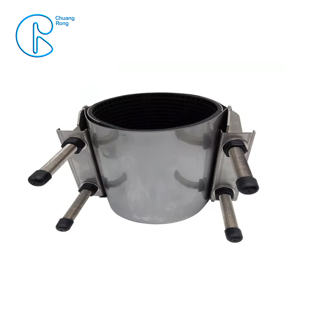 Stainless Steel Band Pipe Repair Clamp CR Used For Big Size Steel Or Plastic Pipe