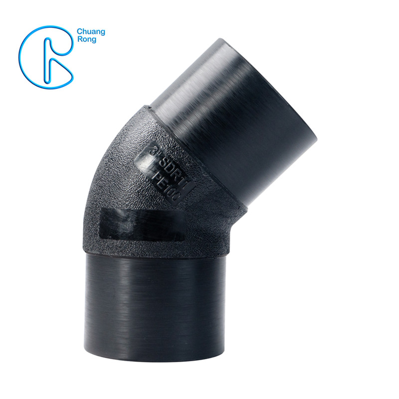 PE100 /PE80 HDPE Butt Fusion  45 Degree Elbow/Bend with CE Approved