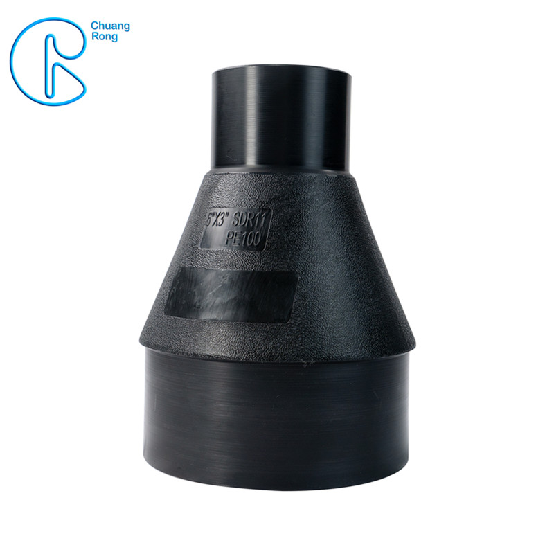 Black Color  ISO ASTM Standard  PE100/PE80  Injection  Butt Fusion Welding Joint Reducer Fittings