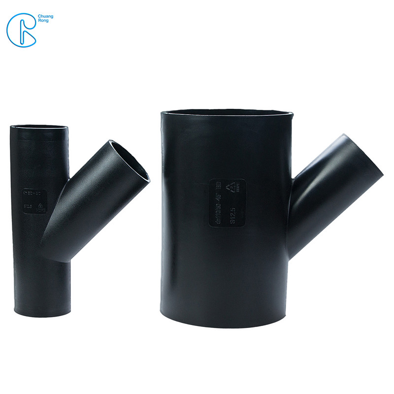 China HDPE 45 Degree Angle Y Branch Tee 45 Degree Lateral Wye Tee ...