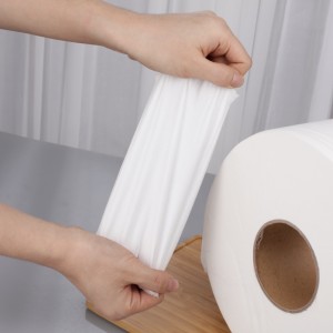Large rolls of toilet paper dissolve easily in water and do not clog the toilet