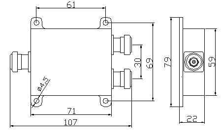 Conector NF del divisor de potencia (1)