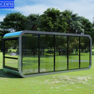 new design steel structure house glass apple ca...