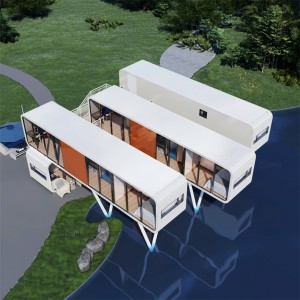 New Style Movable Villa 40 20 Ft Prefab Apple Cabin Container Villa backyard aluminium tempered glass house winter garden sunroom