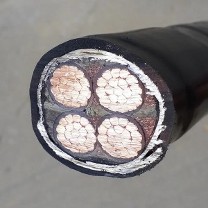 YJV22 XLPE insulated steel tape pin type PVC sheathed power cable