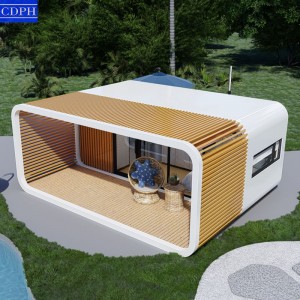 double-layer modern popular prefab steel structure apple cabin sleeping house for living