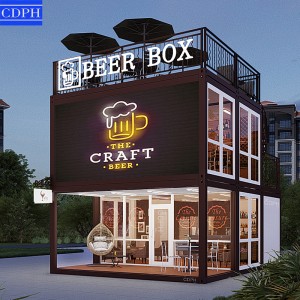 Customized 20 foot 40 foot outdoor prefab mobile coffee shop container house for sale