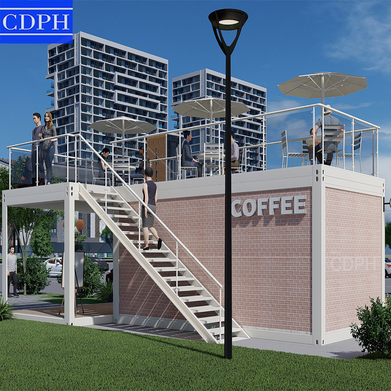 China popular new design prefab modular homes container coffee shop tiny house shipping container home for sale