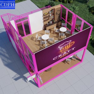 modern luxury design prefab modular house folding and expandable container bar shop house for sale