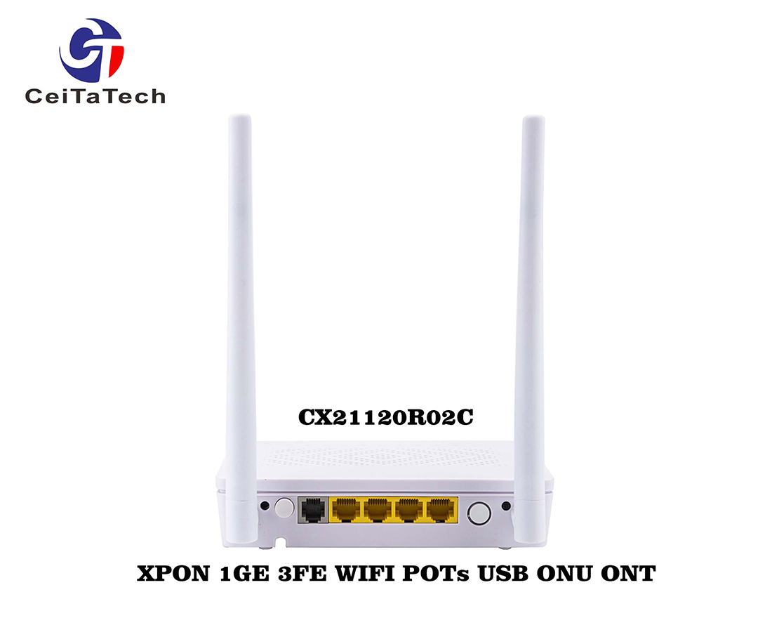 XPON 1GE 3FE WIFI POTS USB ONU ONT (frequence tokana 2.4GHz)