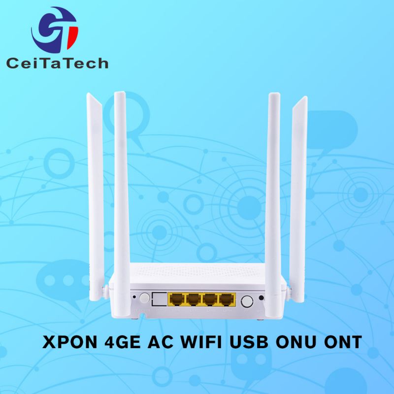XPON 4GE AC WIFI USB ONU ONT (banda dual 2,4/5,8 GHz)