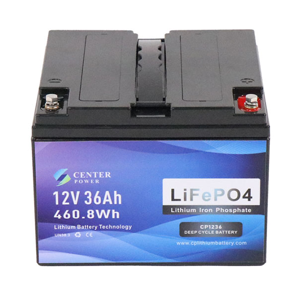 12V 36Ah LiFePO4 Battery CP12036 Center Power Battery