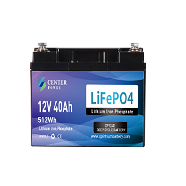 12V 40Ah LiFePO4 Battery CP12040 Center Power Battery
