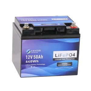 12V 50Ah LiFePO4 Battery CP12050 Center Power Battery