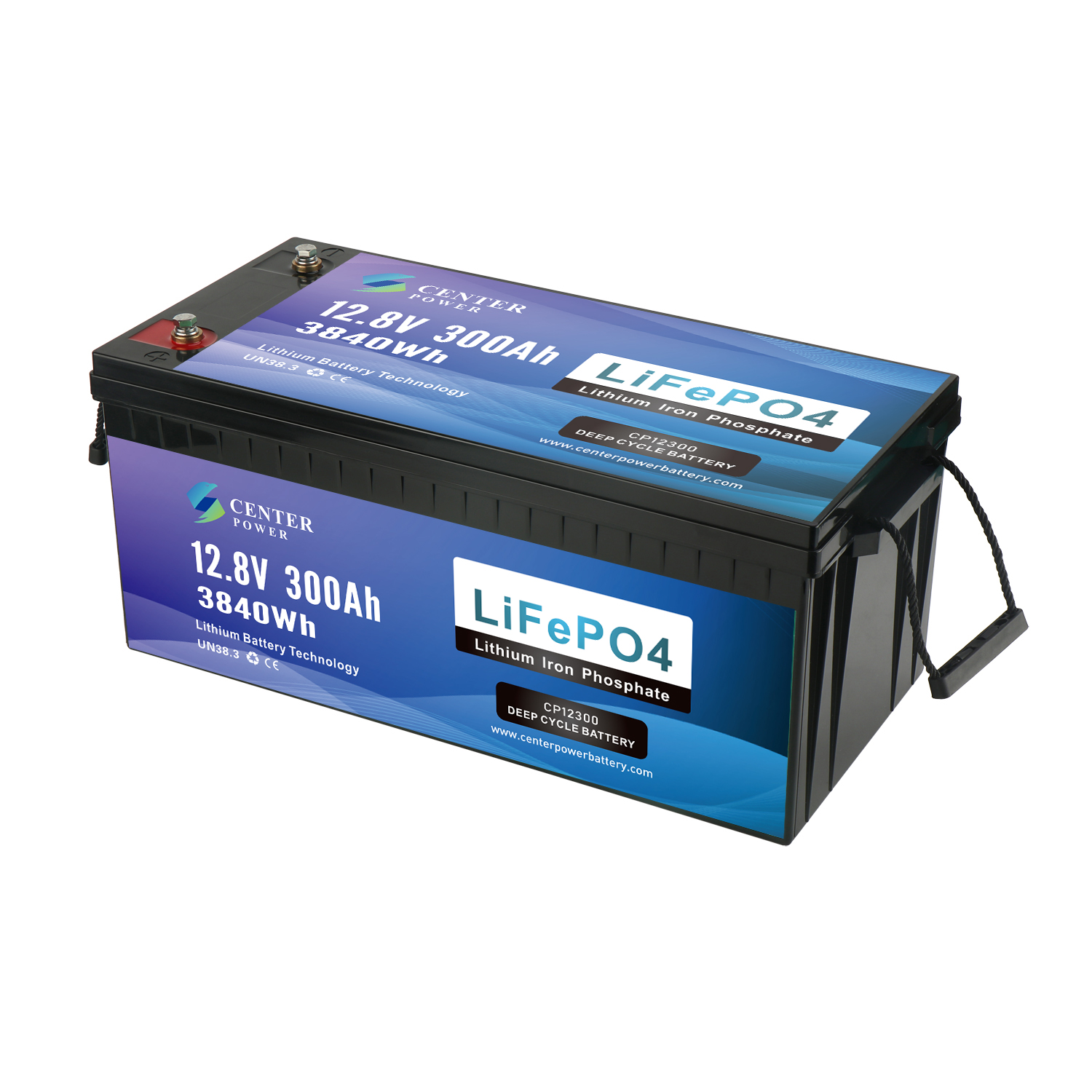 12V 300Ah LiFePO4 Battery CP12300 Center Power Battery