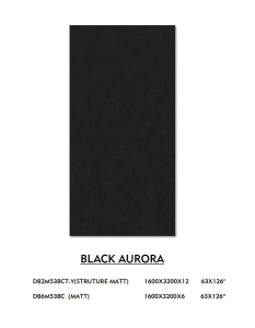 Black 1600x3200mm Slab For Wall & Floor