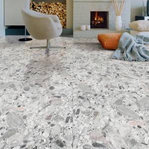 Terrazzo Porcelain Rustic Floor Tiles for Indoor Outdoor 600x600mm Shopping Center Terrazzo Floor Tile