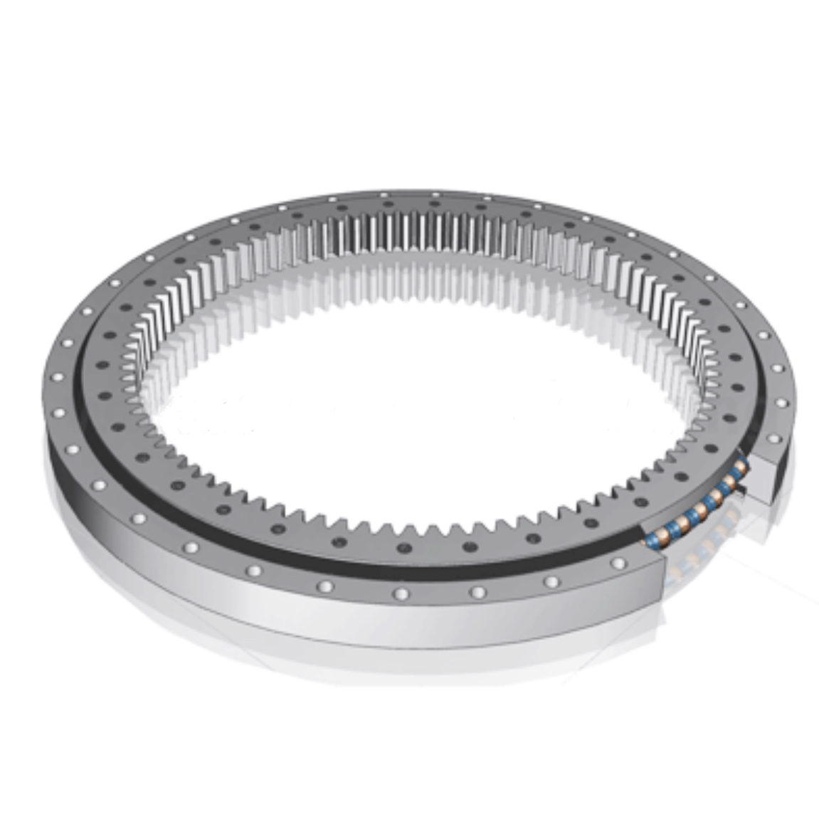 Thin slewing ring bearing internal gear 062 series