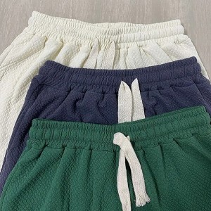The Plain 100% Cotton Comfortable Street Wear Sets 5 Inch Inseam Gym Blank Basketball Custom Logo Men′s Shorts