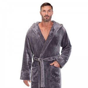 Nightgowns Women′s Winter Lovers Coral Fleece Bathrobes Plus Fleece and Thick Flannel Men′s Nightgowns Autumn and Winter Plus Long Styles