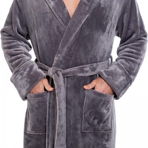 Nightgowns Women′s Winter Lovers Coral Fleece Bathrobes Plus Fleece and Thick Flannel Men′s Nightgowns Autumn and Winter Plus Long Styles