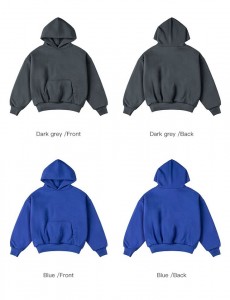 Custom Heavy Cotton Thick Stringless Oversize Plain Hoodies No String Pullover Bulk Oversized Sublimation Blank Hoodies