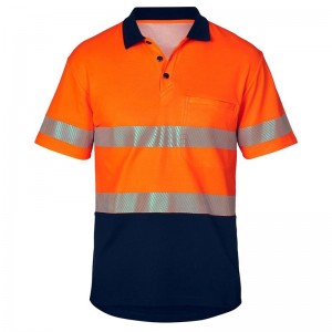 Chinese Factory Reflective Wholesale Workwear Hi Vis Polo T Shirt High Visibility Short Reflective Safety