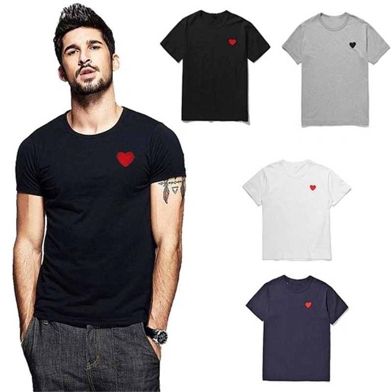 Discount Women Casual Tshirts Manufacturers –  Fashion Couple T-Shirt Casual Embroidery Single Love-Heart Breathable Tshirt Casual Summer Outfits Man Women T-Shirts  – C.G.