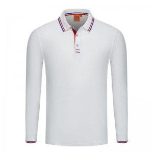Fashion Long Sleeve Polo Shirt Custom Printed Logo Work Clothes T-Shirt Embroidery