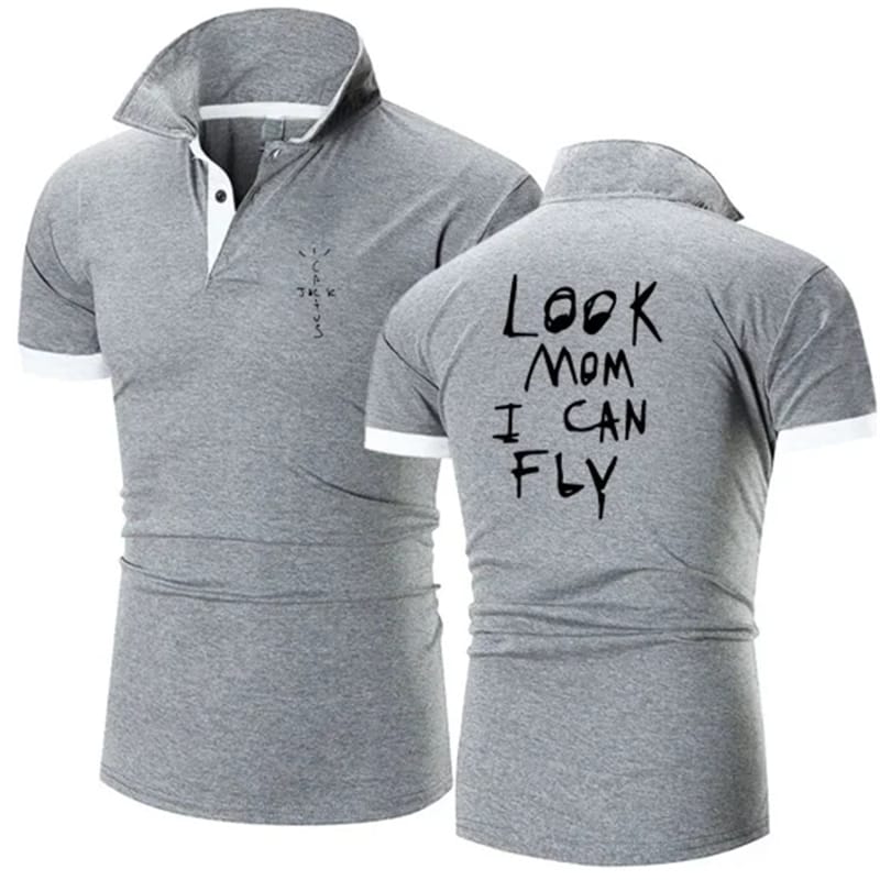 Funny I CAN FLY Custom Cotton Soft Wearing Mens Clothing Polo Shirt (2)