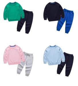 Hot Sale Kids Tracksuit Sweatshirt and Pants Custom Made Tracking Suit Hoodies Set Children Sport Wear