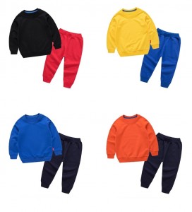 Hot Sale Kids Tracksuit Sweatshirt and Pants Custom Made Tracking Suit Hoodies Set Children Sport Wear