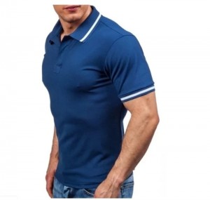 Estampa masculina de verão camisa polo casual manga curta hit polo camisa oblíqua listrada lapela tops masculino slim fit respirável polos