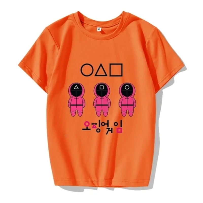 OEM/ODM Women Casual Tshirts Factory –  Unisex Colorful Print T-Shirt Squid Game Top Shirt Oversized Cotton O-Neck Short-Sleeved Women  – C.G.
