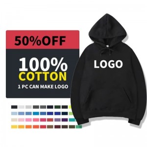 OEM/ODM Design Embroidered Hoodie Supplier –  Men Hoodie Sweatshirt 50% Cotton 50% Polyester Long Sleeve Printed Oversize Pullover Hoodies  – C.G.