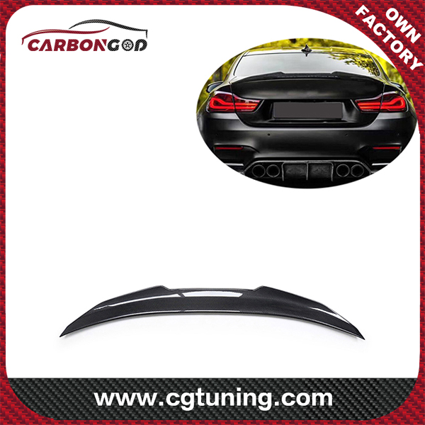 PS-M Style Real Carbon Fiber Rear Trunk Spoiler Wing For BMW F82 M4 Coupe 2015 2016 2017