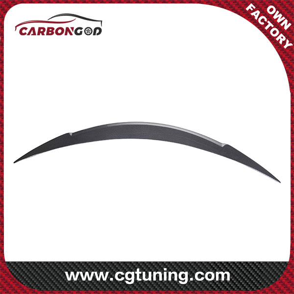 Black Carbon Fiber  Rear Trunk Spoiler Tail Wing Lip R Style Fit for Tesla Model S 2014+  car accessories Model S Rear Spoiler