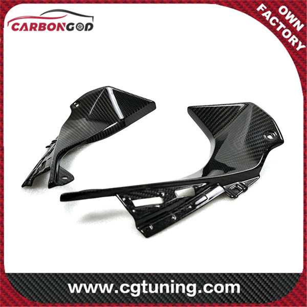 Carbon Fiber Front Fairing Front Upper Side Fairings Cowl Panels Covers for Kawasaki ZX6R ZX 6R 2019 2020
