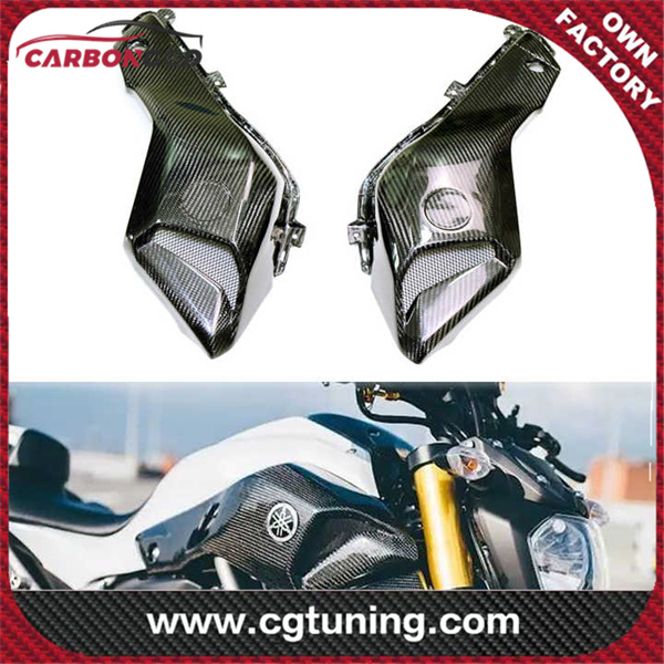 Motorcycle Fairing 3k Carbon Fiber Upper Side Air Intake Panels Protection Covers For Yamaha MT07 FZ07 MT-07 FZ-07 2014-2017