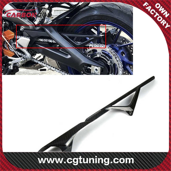 Motorcycle Modified Carbon Fiber Rear Chain Mud Guard Cover For MT09 MT-09 FZ09 FZ-09 2013-2016