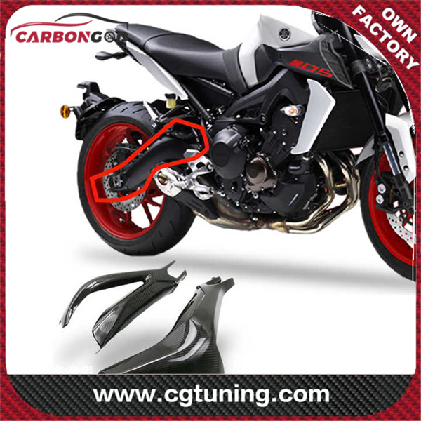 Carbon Fiber Motorcycle Swingarm Covers Protectors Fairings Kit 2019 2020 2021 2022 For Yamaha MT09 FZ09