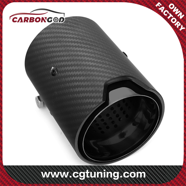 Matte Carbon Fiber Exhaust Tip Black Stainless Steel Muffler pipe For BMW 1234 Series M2 M3 M4 M5