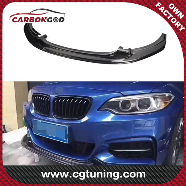 EXOT Carbon Fiber Car Front Bumper Lip Splitter Diffuser Lip For BMW F22 M2 M235i 2 Series 2012 2013 2014 2015 2016 2017 2018
