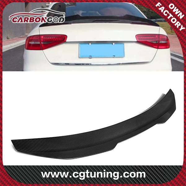 High quality PSM style dry carbon fiber car spoiler for Audi A4 B8.5 2013-2016 rear wing spoiler