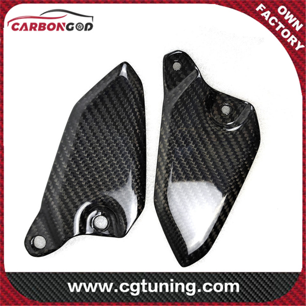 Carbon Fiber Heel Plates Covers Protector For Kawasaki Z900RS 2018+ Parts Guards Fairing