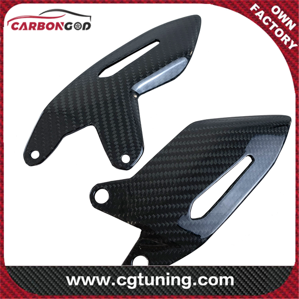 Carbon Fiber Heel Guards Protectors Shield Guard Shell Frame Motorcycle Modified Parts Fairing For Kawasaki Ninja H2R H2 2015+